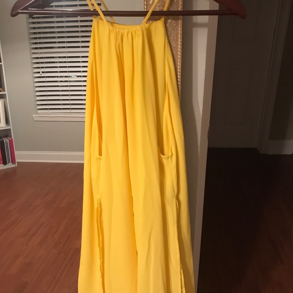 yellow summer sun dress - Picture 3 of 3